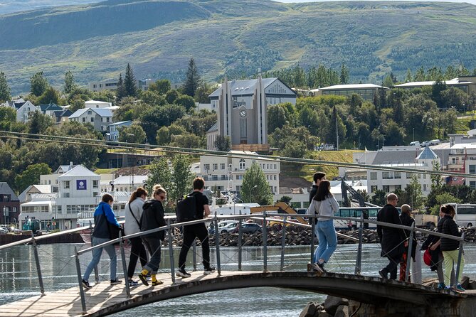 City Walk and Local Cuisine From Akureyri - Hof Cultural and Conference Center, plus Akureyri’s heart-shaped streetlights