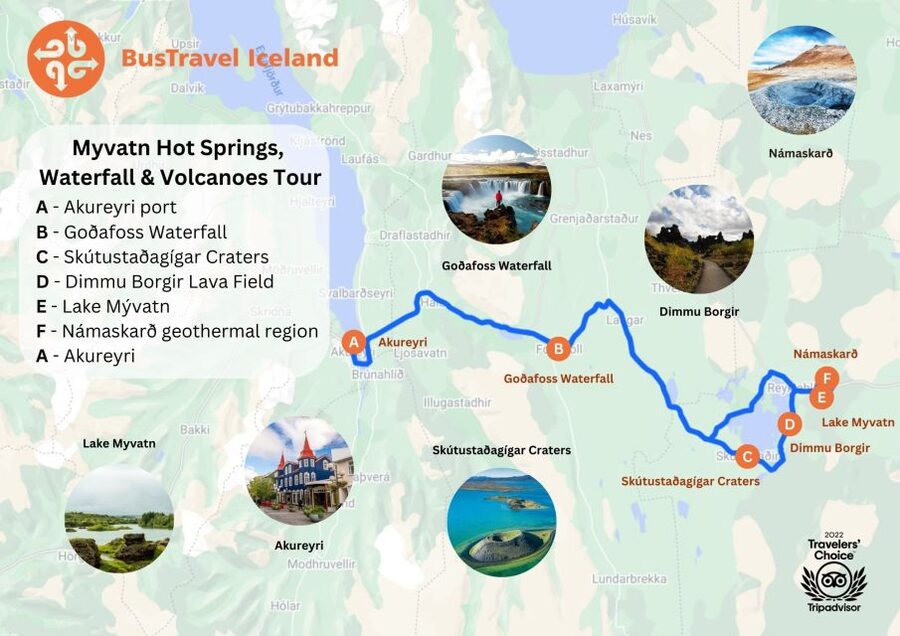 From Akureyri: Myvatn Lake, Craters, & Waterfall Tour - Getting picked up in Akureyri, and not losing time right away