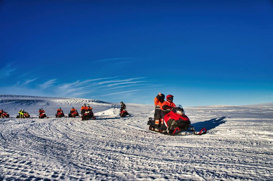 From Geysir: Snowmobile Adventure on Langjökull Glacier - Glacier sights beyond the snowmobile: Hofsjökull, Eiríksjökull, and Kerlingafjöll