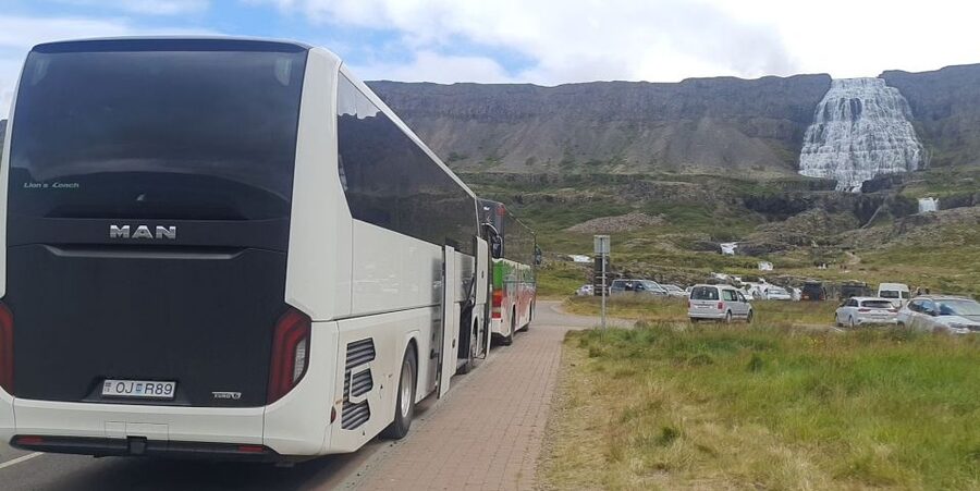 From Isafjordur: Dynjandi Waterfall Guided Day Trip by Bus - Dynjandi waterfall feels enormous, even before you walk