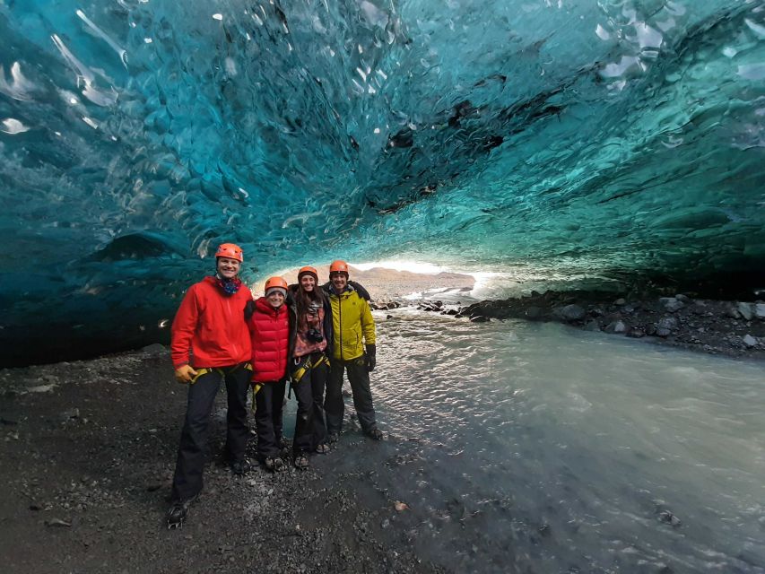 From Jökulsárlón: Crystal Blue Ice Cave Super Jeep Tour - Inside a Blue Ice Cave: Safety Briefing and Crampon Steps