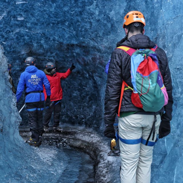 From Jökulsárlón: Ice Cave and Glacier Exploration Tour - Guides in action: information, pacing, and photo help