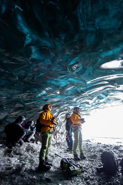 From Jökulsárlón: Vatnajökull Glacier Blue Ice Cave Tour - Glacier walk basics: helmets, crampons, and pacing