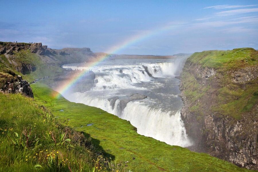 From Reykjavik: Golden Circle Guided Tour & Sky Lagoon Visit - Gullfoss waterfall: short stop, big impact