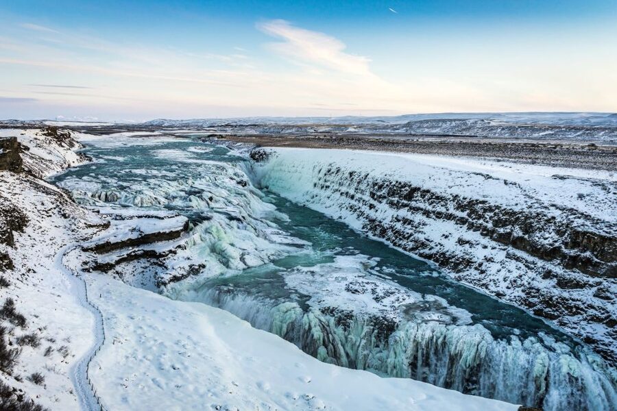 From Reykjavík: Golden Circle & Northern Lights Combo - Geysir hot springs: the smell, the sound, and Strokkur’s timing