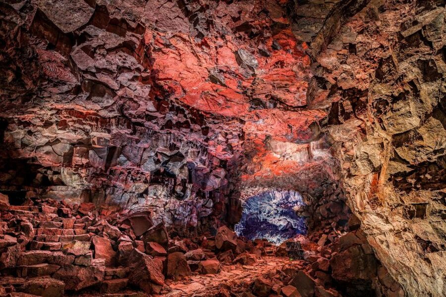 From Reykjavik: Raufarhólshellir Lava Tunnel by Bus - Inside the Cave Tour, Helmets, Flashlights, and Those Columns of Light