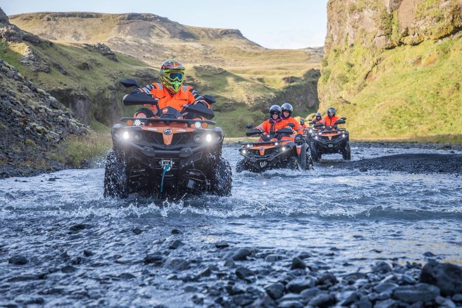 From Reykjavik: South Coast, Plane Wreck, & Beach ATV Tour - The Sólheimasandur ATV ride: safety gear and the feeling of black sand
