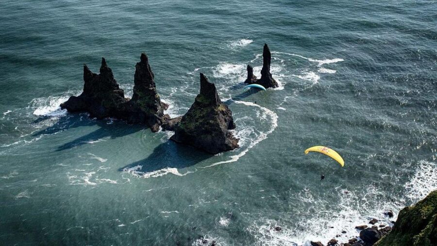 From Reykjavík: Tandem Paragliding & South Iceland Day Tour - Tandem paragliding from Vík: what you are actually seeing