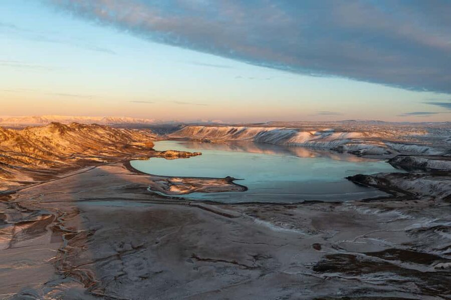From Reykjavik: Volcanic Peninsula & Grindavik Minibus Tour - Grænavatn, the Green Lake crater: minerals that paint the water