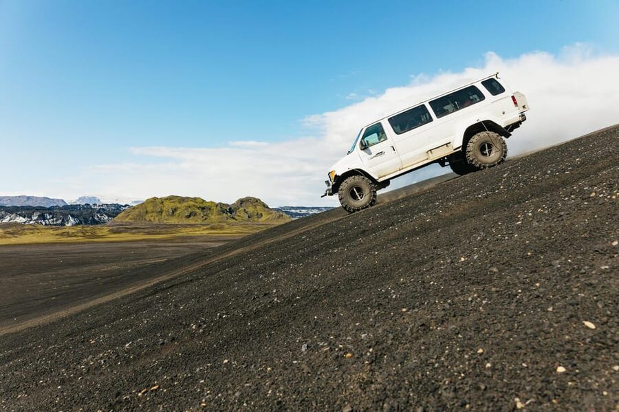 From Vik: Katla Ice Cave and Super Jeep Tour - Inside Katla Ice Cave: blue ice, black ash, and ever-changing shapes