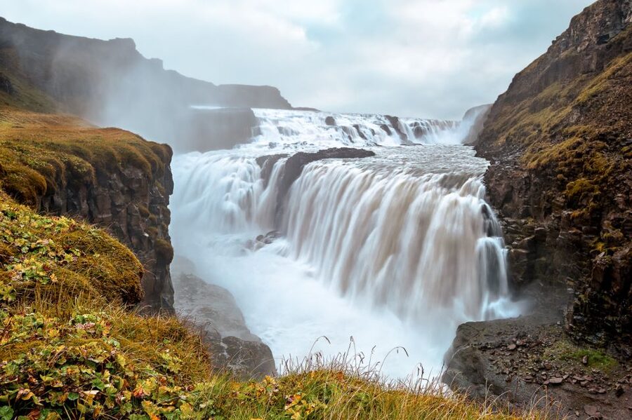 Golden Circle and Kerið Crater Small Group Tour - Gullfoss Waterfall, pure power with a viewing mission