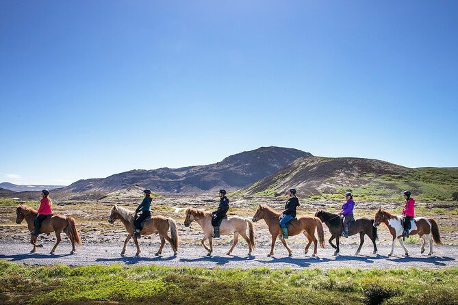 Horseback Riding Tour in Iceland - Riding Through Moss-Covered Lava and Bláfjöll Views