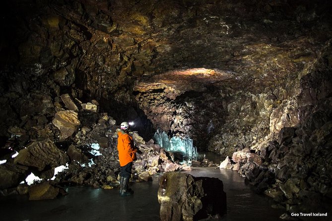 Ice Cave Lofthellir exploration - A permafrost Cave inside a magma tunnel. - The 4.5-hour flow starts with pickup at Mývatn