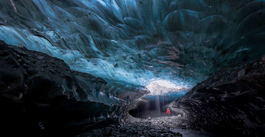 Iceland: Ice Cave Captured with Professional Photos - Sapphire Ice Cave is about the blue ice, not the stress