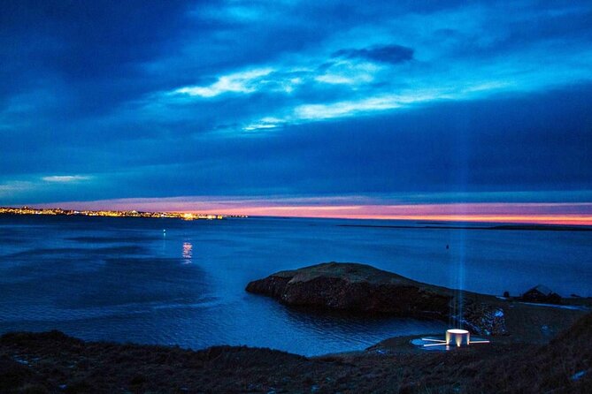 Imagine Peace Tower Tour on Viðey island | John Lennon tribute - Viðey Island at night: the quiet walk, the church stop, and the tower beam moment
