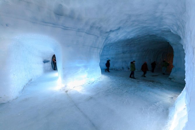 Into the Glacier, Hraunfossar & Barnafoss Waterfalls in a new Mercedes V-class - Guide and Group Size: The Day Stays Yours
