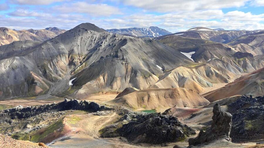 Landmannalaugar Hike and Hot Springs from Reykjavik & Hella - The Guided Hike: Rhyolite Color, Lava Fields, and Obsidian Spots