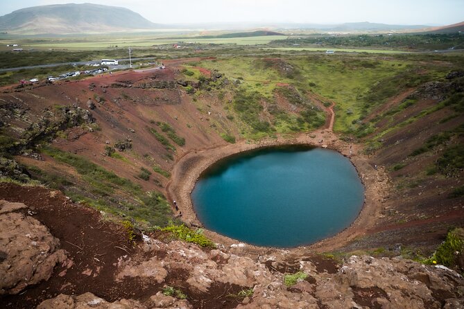 Private Full-Day Golden Circle Tour from Reykjavik - Kerið crater, aquamarine water inside a volcanic caldera