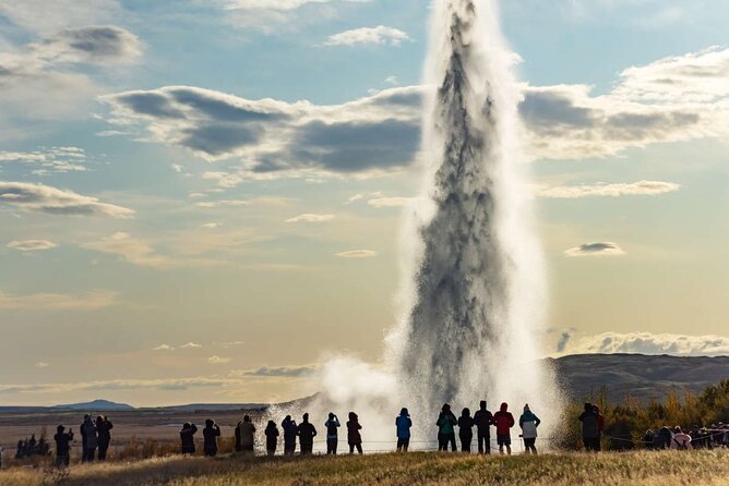 Private Golden Circle & Blue Lagoon Tour with Fridheimar Farm - Stop 3: Gullfoss Falls, the Golden Falls with misty photo magic