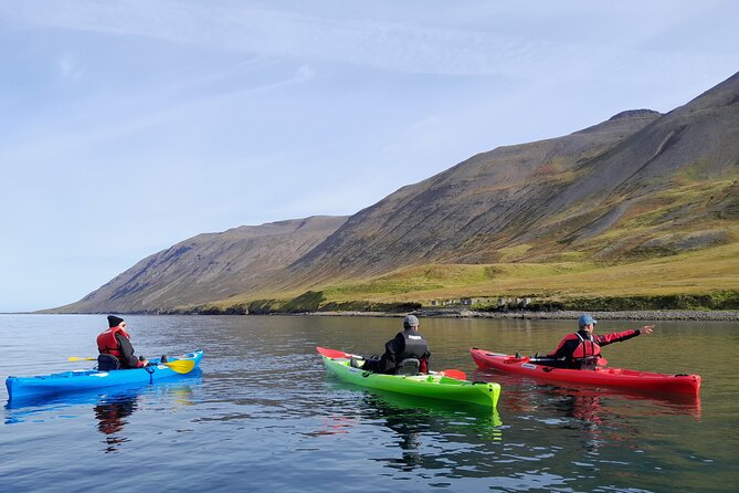 Private: Guided kayak tour in Siglufjörður / Siglufjordur. - Getting set up at Norðurtangi, 580 Siglufjörður