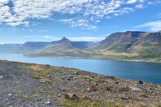 Private tour to waterfalls, neighboring villages, scenic views - Stop 1 at Dynjandi (Fjallfoss): picking the waterfall and the hike level