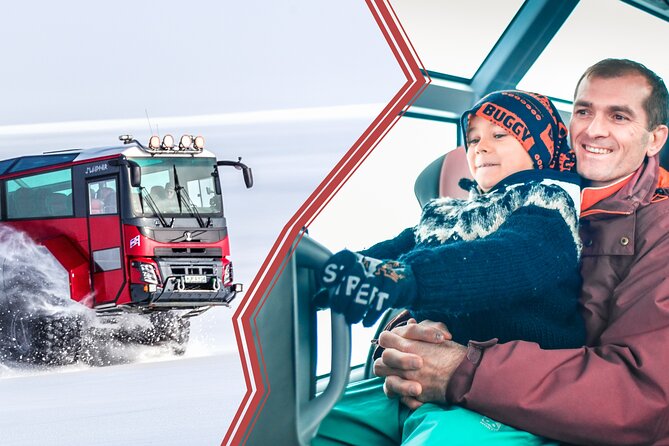 Red Glacier Monster Truck on Langjokull Glacier from Gulfoss - The glacier cafe break: hot drinks, Kleinur, and Jökla moments