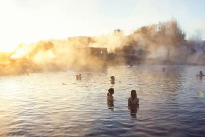 Glacier Snowmobile and Hot Springs with Pickup