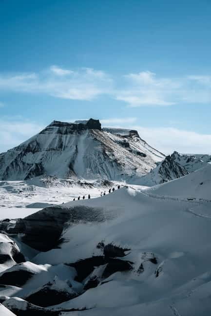 Reykjavik: Katla Ice Cave & South Coast Tour - Mýrdalsjökull glacier area, where blue ice meets black ash