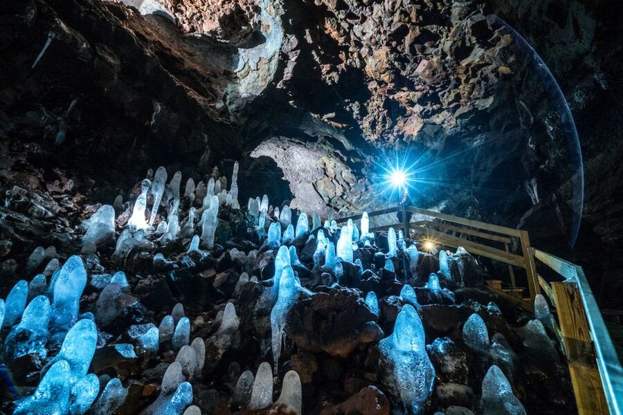 Reykjavik: Lava Cave, Hot Springs, Horses & Waterfalls Tour - Pickup and the first leg out of Reykjavík
