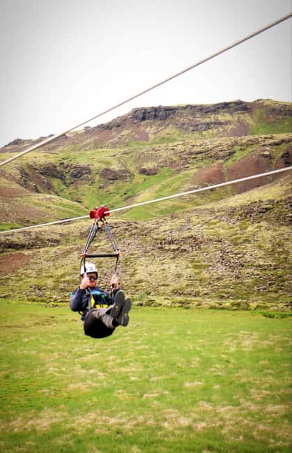 Reykjavik: Mega Zipline Adventure - Kambar Plateau Launch, Svartagljúfur Gorge Views