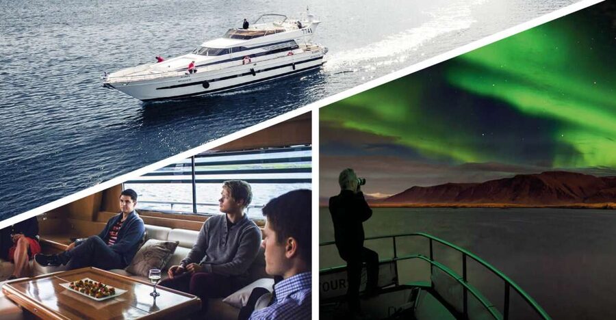 Reykjavik: Northern Lights Motor Yacht Cruise - Onboard comfort: blankets, indoor seating, Wi-Fi, and a bar