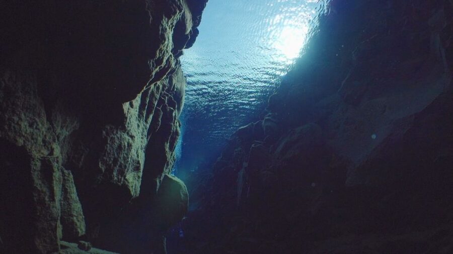 Silfra: Diving Between Tectonic Plates - Thingvellir National Park before and after: the land helps the water click
