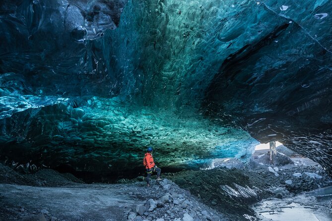 Small-Group Ice Cave Tour from Jökulsárlón - Inside the cave: blue ice colors, tight turns, and timed breathing room