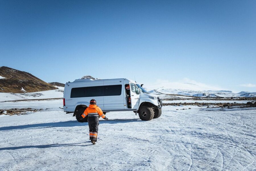 Snowmobiling on Eyjafjallajökull – The Summit of Adventure - Eyjafjallajökull from Southcoast Adventure, why the viewpoint matters