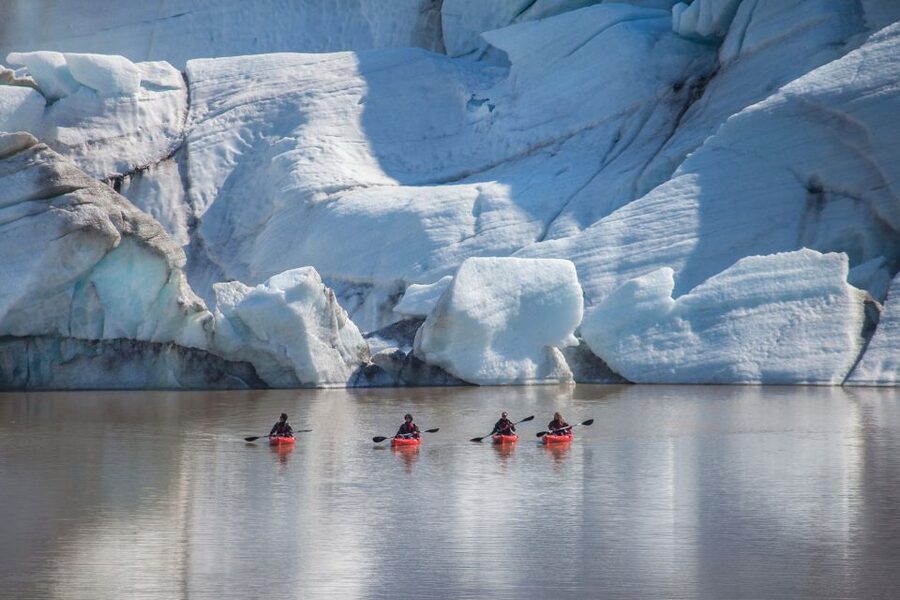 Sólheimajökull: Guided Kayaking Tour on the Glacier Lagoon - Getting set up: dry suit, quick lesson, then you paddle