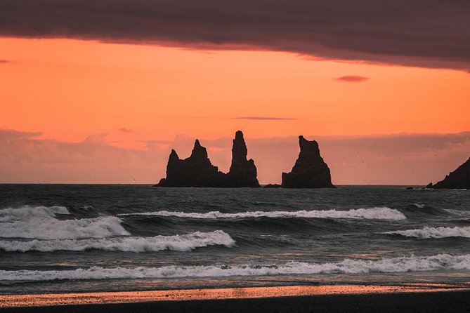 South Coast Day Tour Black Sand Beach & Waterfalls from Reykjavik - Stop 3 Reynisfjara black sand beach and Reynisdrangar basalt