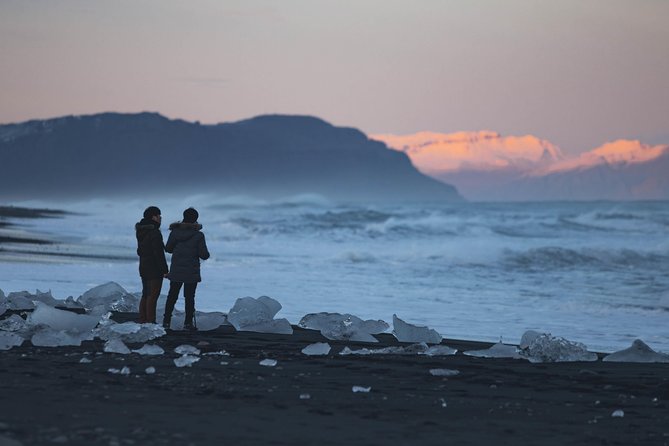 South Coast, Diamond Beach and Glacier Lagoon Day Tour - Diamond Beach: the black-sand photo moment with real cold splash