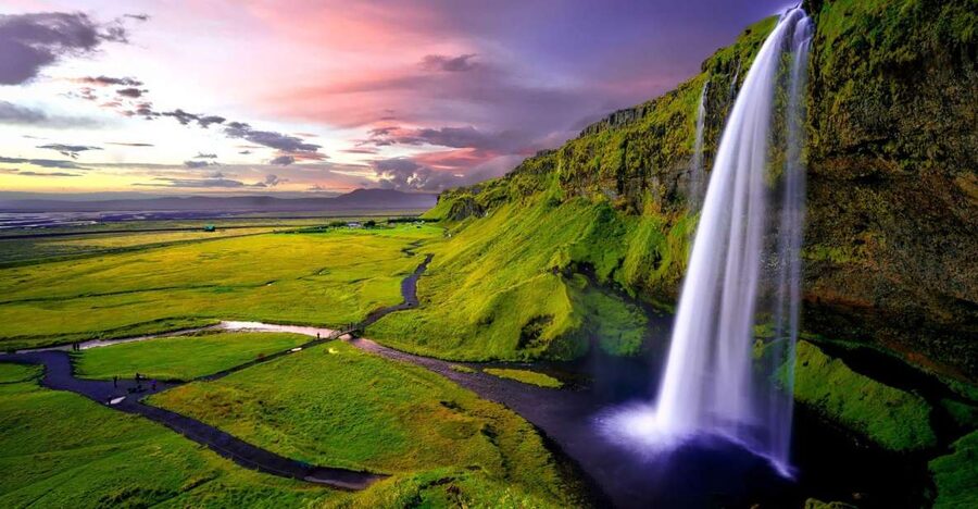 South Coast of Iceland. Black beach, glaсier, waterfalls... - Skógafoss stairs and the best angles of the countryside