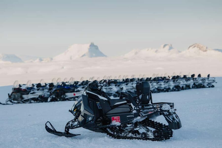 Superjeep Golden Circle and Glacier Snowmobile Tour - Gullfoss waterfall: the Golden Waterfall in two tiers