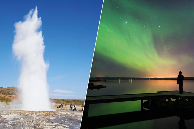 The Golden Circle & Northern Lights Guided Combo tour - A 9-hour Iceland sampler, from Þingvellir plates to aurora hunting