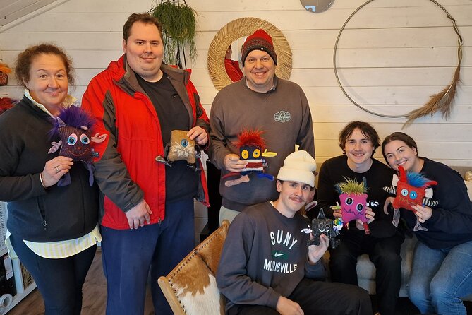 The Wool Monster Workshop - make your own souvenir! - How the 1-hour Wool Monster session usually feels