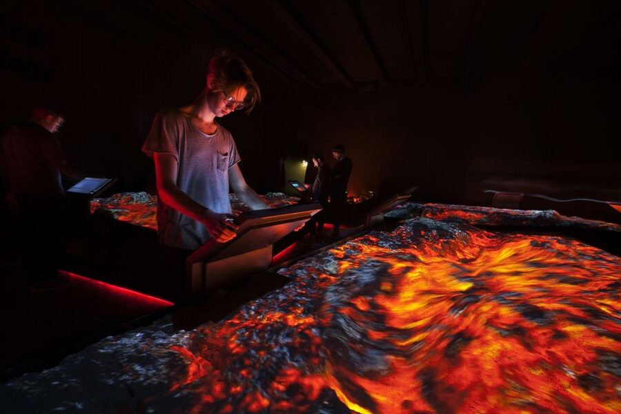 Volcano Exhibition and Cinema - Lava Centre Iceland - Trembling Earth: live earthquake mapping and the simulator effect
