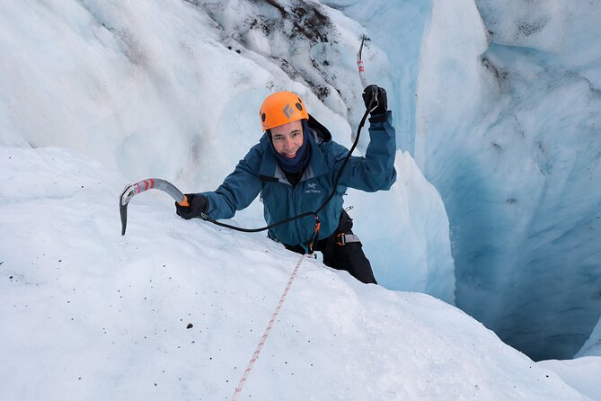 Winter Ice Cave + Climbing Private Photoshoot - 20 Shot Package - The climbing part: how beginners fit in